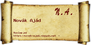 Novák Ajád névjegykártya